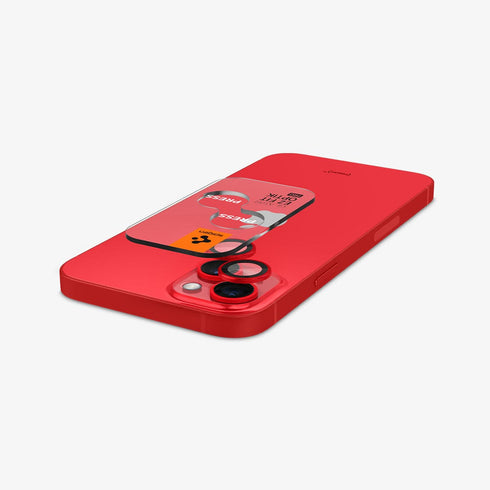 AGL07163 - iPhone 15 Pro / 15 Pro Max Optik Pro Lens Protector in natural titanium showing the device